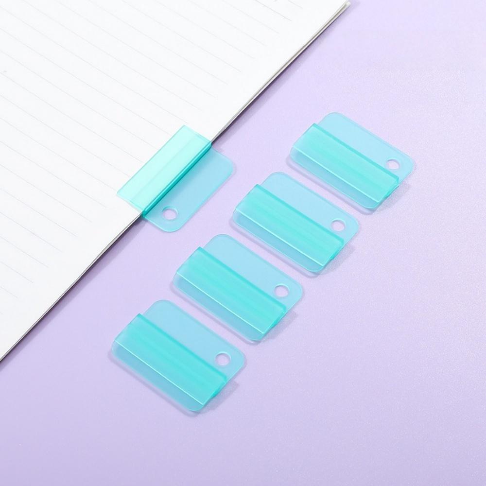 5pcs Plastic Index Clip Colorful Multi-function Bookmark Clip Transparent File Classification File Classification Clamp