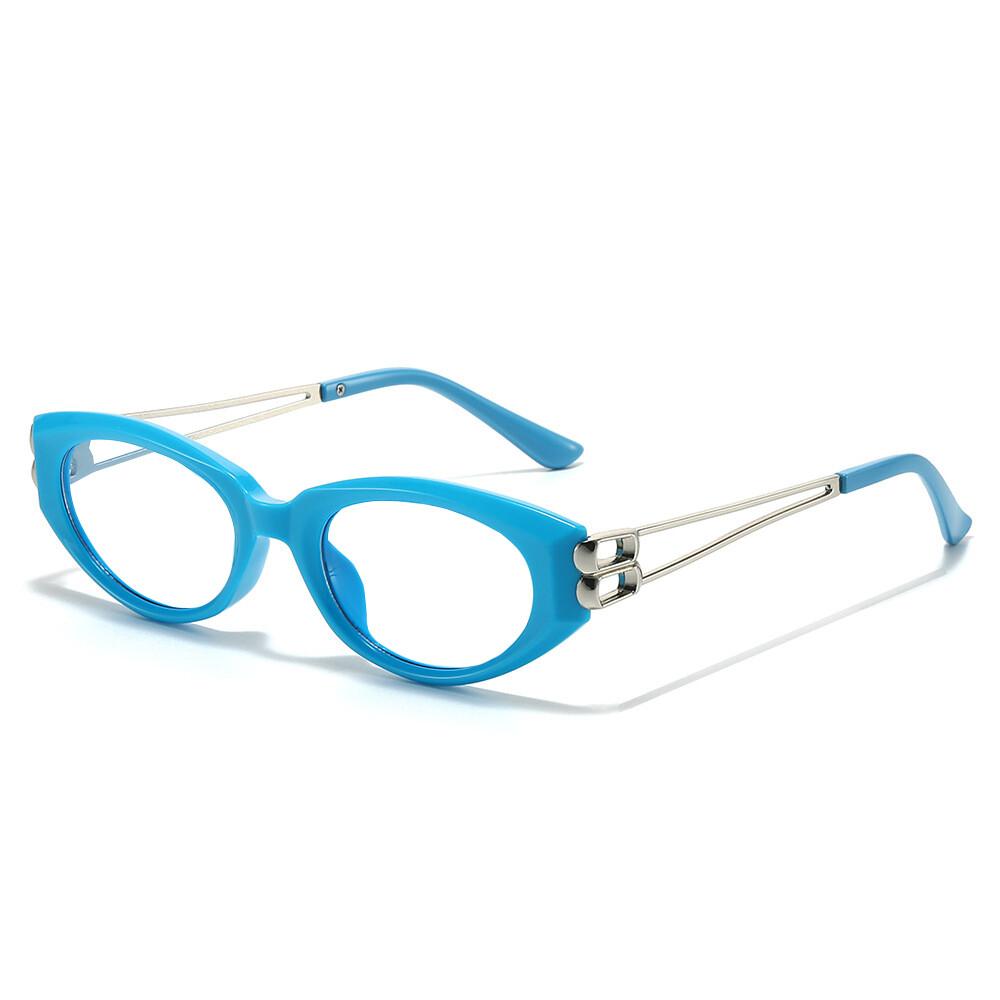 Sexy Small Oval Women's Reading Glasses Brand Designer Prescription Glasses Frame Anti Blue Light Fashion Rose Red Eyeglasses