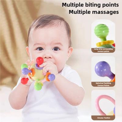 Manhattan Hand Ball Baby Educational Early Education Chewable Teether Molar Stick 0 To 1 Year Old 3 To 6 Months Baby Toys