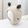 Baby Kids Knit Hat With Cute Dog And Bear Ears For Winter Warmth And Windproof Protection