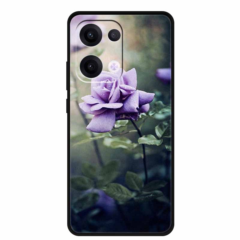 For Oppo Reno13 5G Case Soft TPU Cute Cartoon Silicon Back Cover for Oppo Reno 13 Pro Phone Cases Reno13Pro 13Pro 5G Black Shell