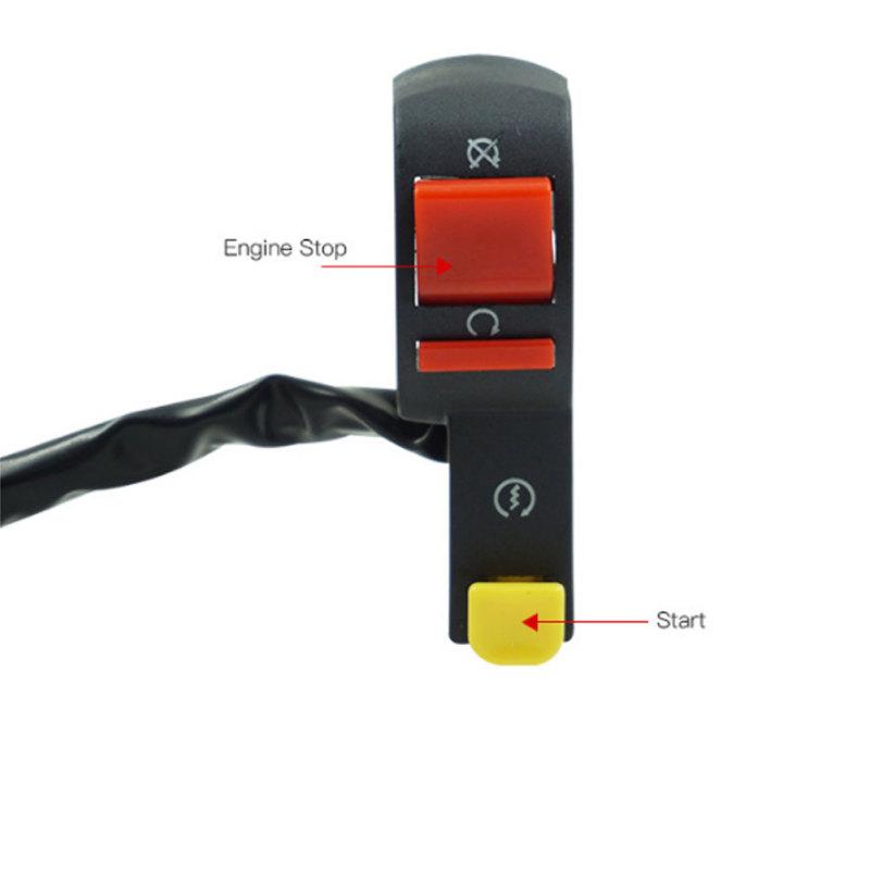 Motocross ATV Zubehör Motorrad Start Schalter Lenkerblock Elektrischer Starter Scheinwerfer Blinker