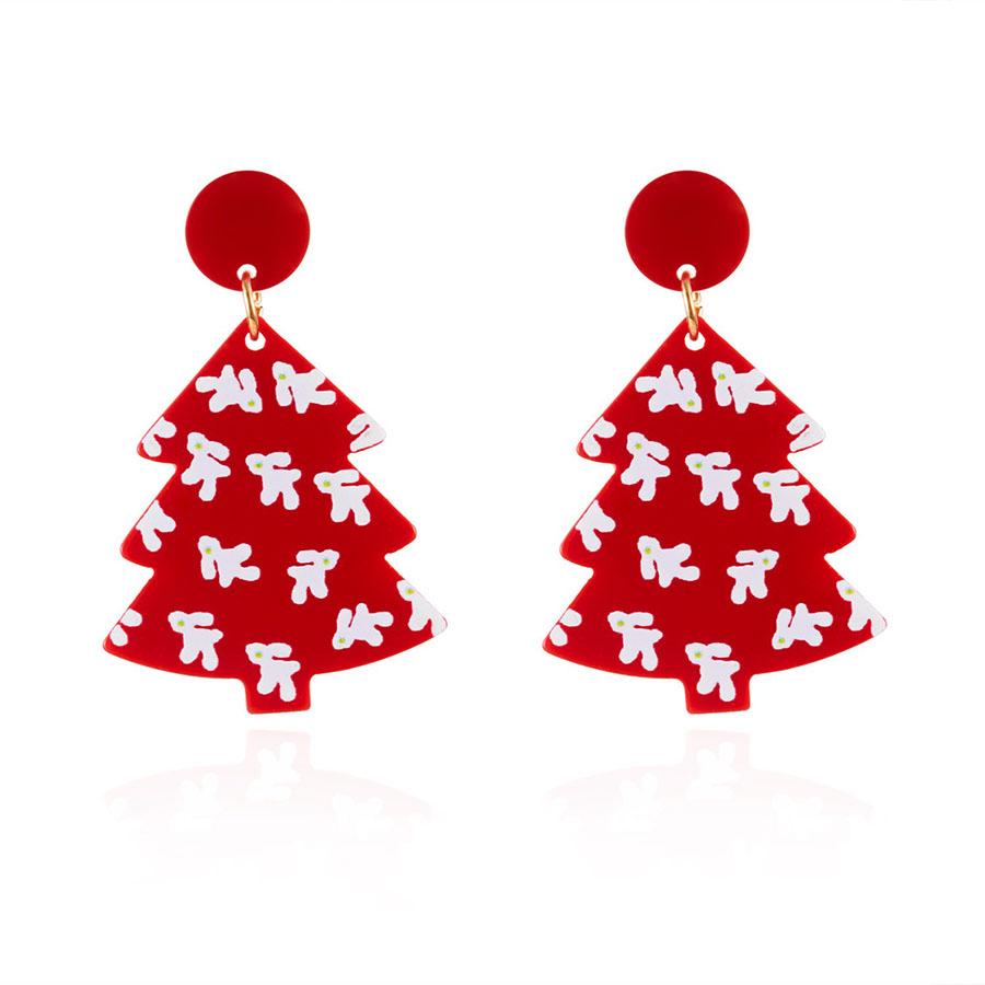 Noter New 5 Styles Women Christmas Pendant Earrings Green Red Pink Tree Charm Best Friend Jewelry Perfect Gift For Girlfriend