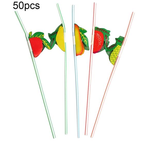 

Yousheng 50 шт. фруктовые одноразовые соломинки для свадьбы, дня рождения, украшения, сувениры Random Pattern