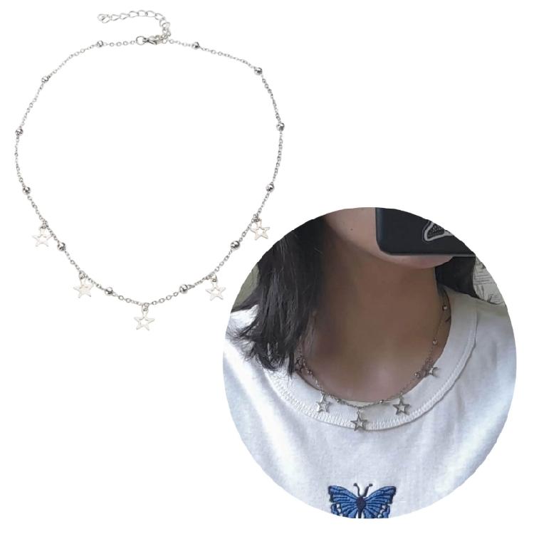 Necklace Star Pendant Necklaces Hollow Star Necklace for Wedding Party Daily