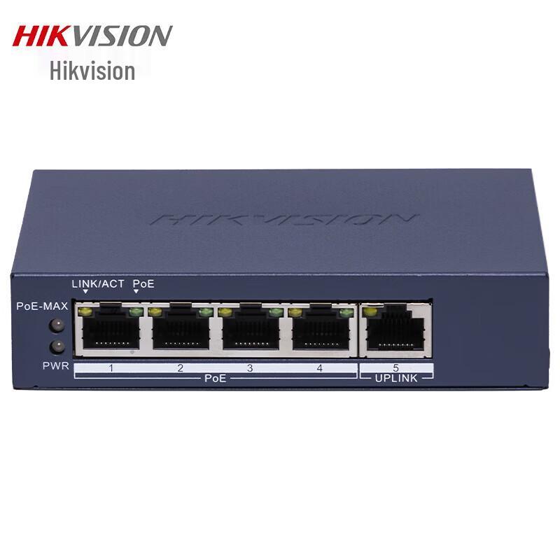 

HIKVISION 5-Port Gigabit PoE Unmanaged Network Switch CN plug (adapter included)