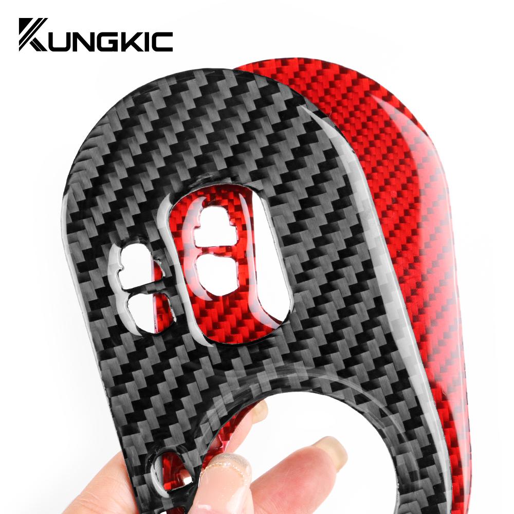 Real Soft Carbon Fiber Sticker For Seat Ibiza 6l 2003 2004 2005 2006 2007 2008 LHD Car Headlight Switch Frame Panel Accessories