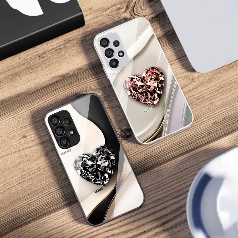 Große Rosa Diamanten für Samsung Galaxy S10 4G S20 11E 30 S21 22 S24 Fe Pro S23 S25 Ultra 5G S9 Gehärtetes Glas Handyhülle