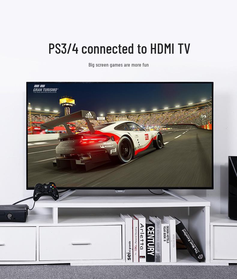 Vention 4K HDMI 2.0 Right Angle 90° Cable for TV, Monitor, Laptop, Set-Top Box.