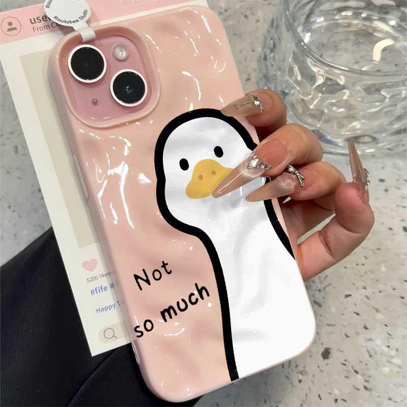 

Cute Duck Soft Case for Apple 17/17pro/16promax14 - Trendy Personality Design iPhone 15 Plus