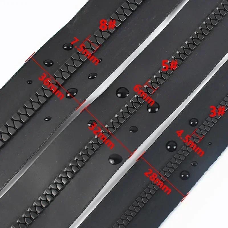 Meetee 3/5/10M 3# 5# 8# Waterproof Resin Zipper Outdoor Tent Zips Clothes Jacket Decor Zippers Repair DIY Sewing Accessories