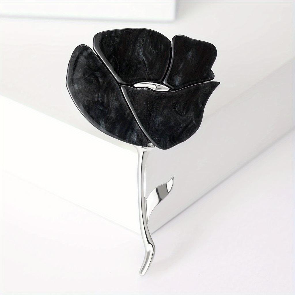 Big Flower Brooch Pin Acrylic Rose Women Brooch Fashion Design Gift For Women Clothing Decor