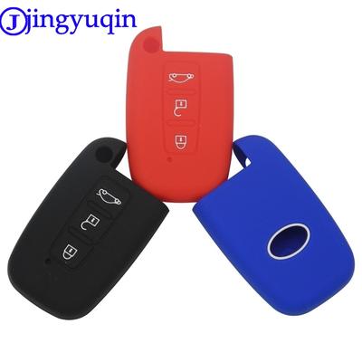 Jingyuqin Mando a Distancia 3 Botones Estilo de Coche Funda de Silicona para Llave Piel Para Hyundai Solaris HB20 Veloster SR IX35 Accent Elantra i30 Smart