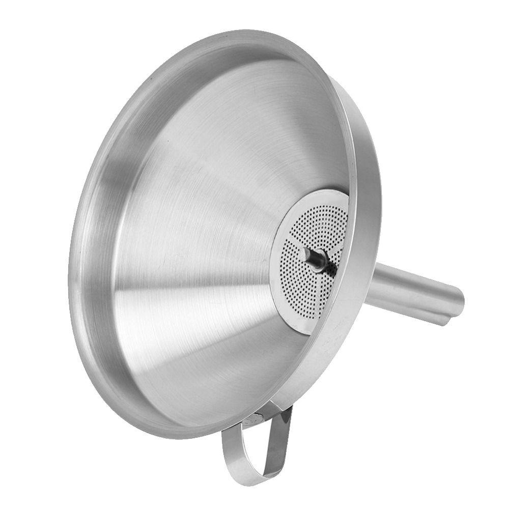Detachable Strainer Filter Wide Mouth Funnel Silver Oil Funnel Liquid Transferring
