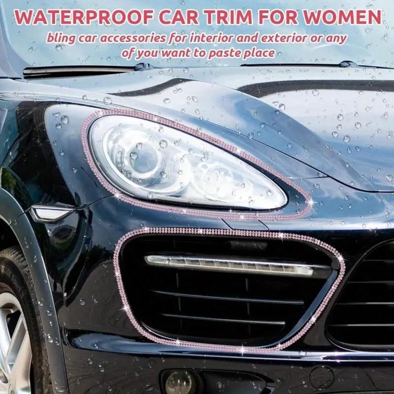 5-Meter/Roll DIY Rhinestone Strip for Car Crystal Diamond Decoration Car Diamond Decoration Self-Adhesive Diamond Crafts DIY Rhinestone Strips