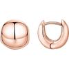PAVOI 14K Gold Plated Chunky Huggies Earrings for Women - 925 Sterling Silver Posts Small Gold Huggie Hoop Earrings - Ultra Thick Hoops Trendy