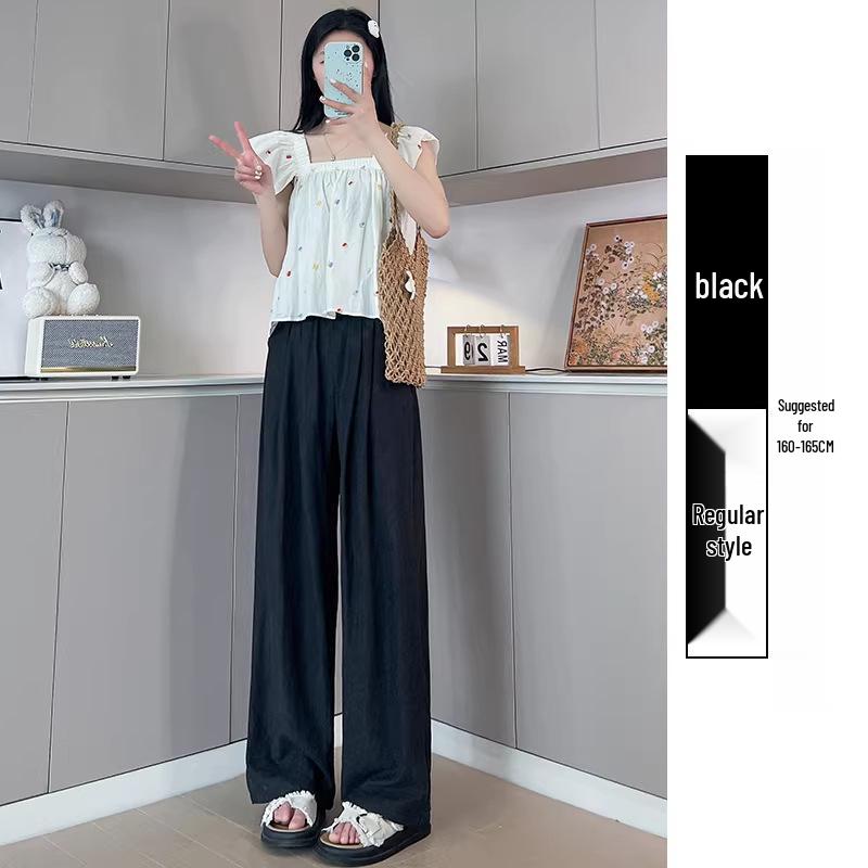 Milk Puff Women's High Waist Wide Leg Sports Pants - Slimming Lazy Style (Spring/Autumn 2026)