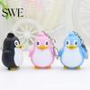 Cute Animal Penguin LED Light with Sound Key Chain Ring Torch Xmas Gift