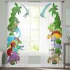 Grove Dinosaure Arbre de Coco Rideaux Modernes en Voile pour Salon Chambre Maison Cuisine Fenêtre Rideaux Transparents
