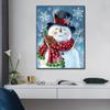 Solid Wood Frame Cute Cartoon White Snowman Canvas Paintings Classic Modern Nordic Posters Prints Wall Art Pictures for Living Room Home Decor