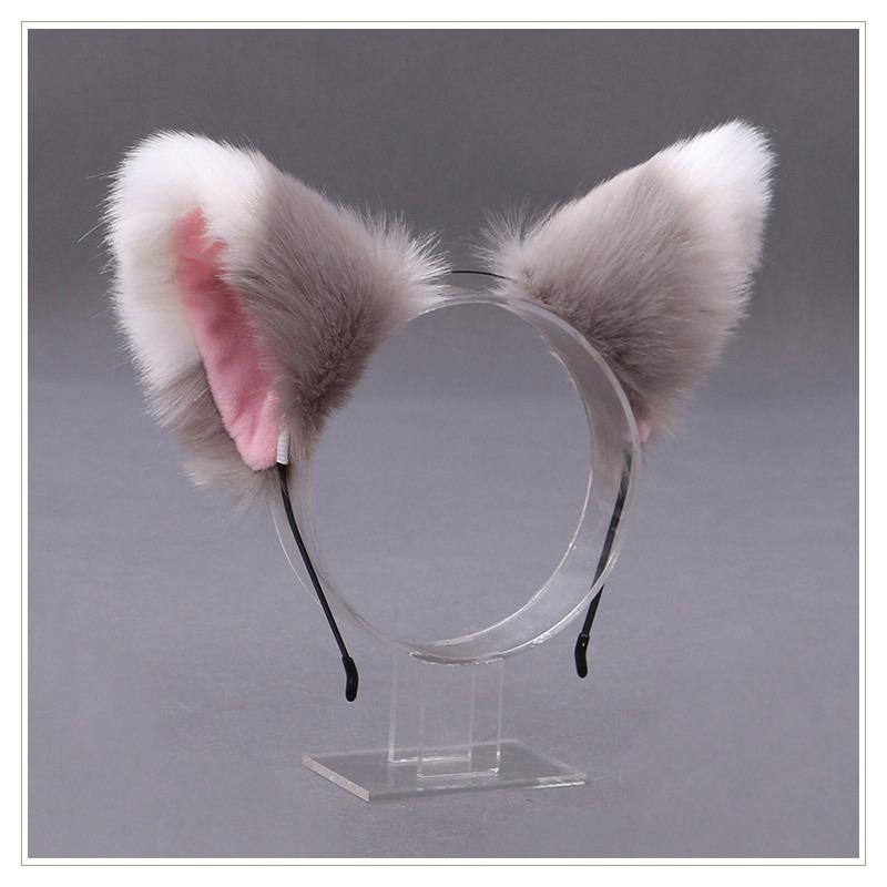 A Handmade Cute Olita Plush Fox Ear Headdress Beast Ear Accessory Cat Ear Headband