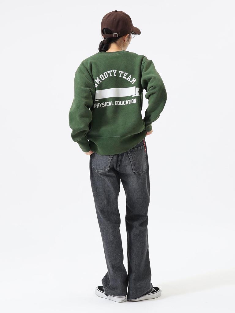 Beams Boy Women's Special Order Champion Back Print Reverse Weave Crew Sweatshirt, Size D.GRN, XS