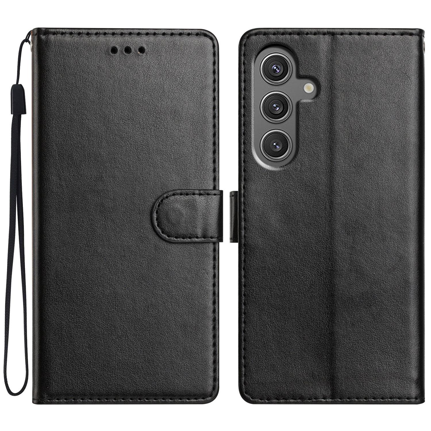 

For Samsung Galaxy S25 FE Leather Case Wallet Stand Phone Cover with Handy Strap