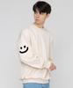 GRAVER [Unisex] Multi Smile Drawing Sweatshirt_Cream/Black Logo