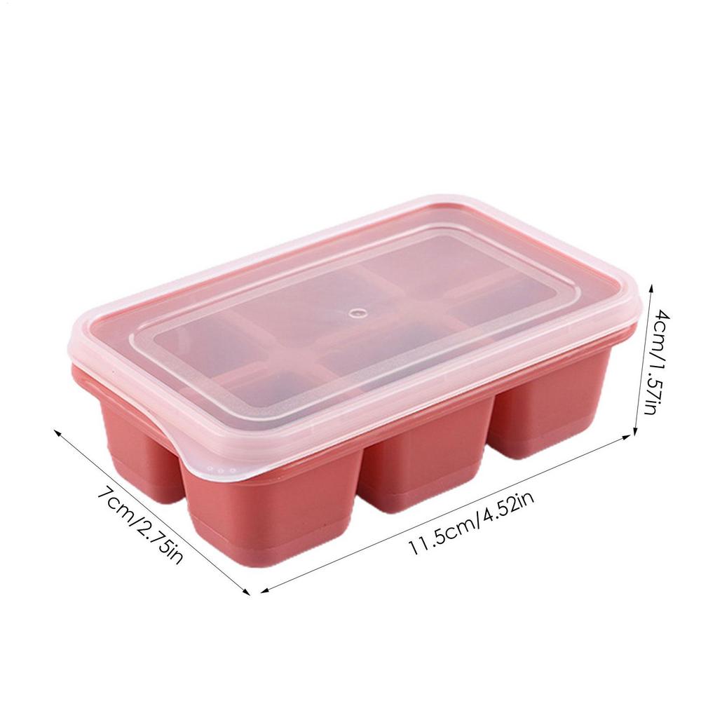 6 Grid Ice Tray Square Big Ice Molds Flexible Easy Release Whiskey Iceblock Maker Stackable Kitchen Gadget For Home Studio