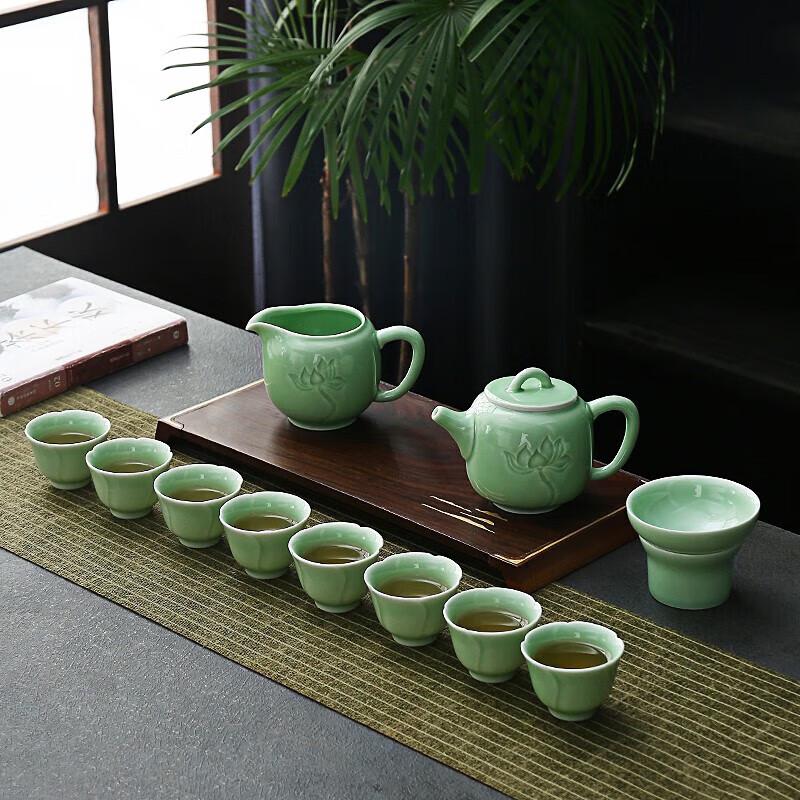 

Bafangli Ceramic Lotus Ascending 12-Piece Tea Set