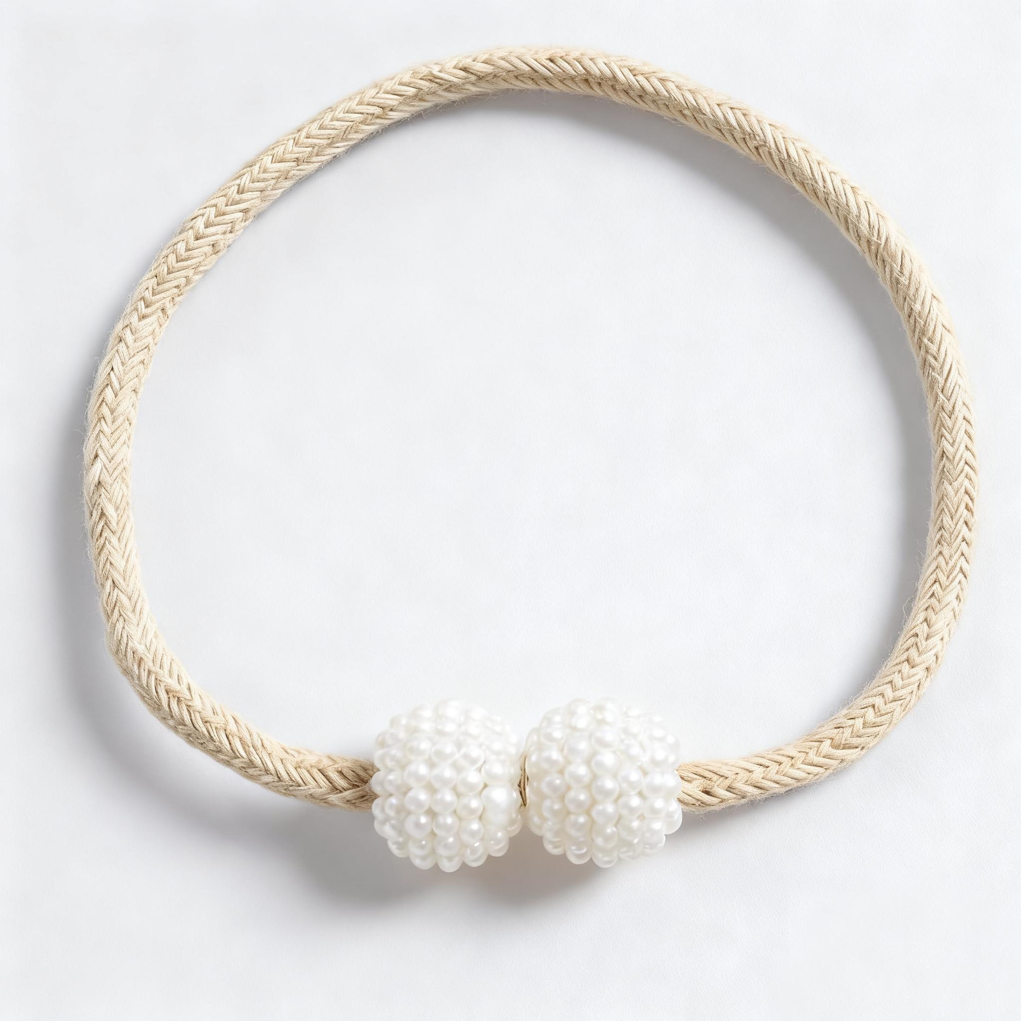 

2Pcs Exquisite Pearl Ball Decorative Minimalist Style Home Curtain Tieback, Practical and Aesthetic Integrated Curtain Holdback Other