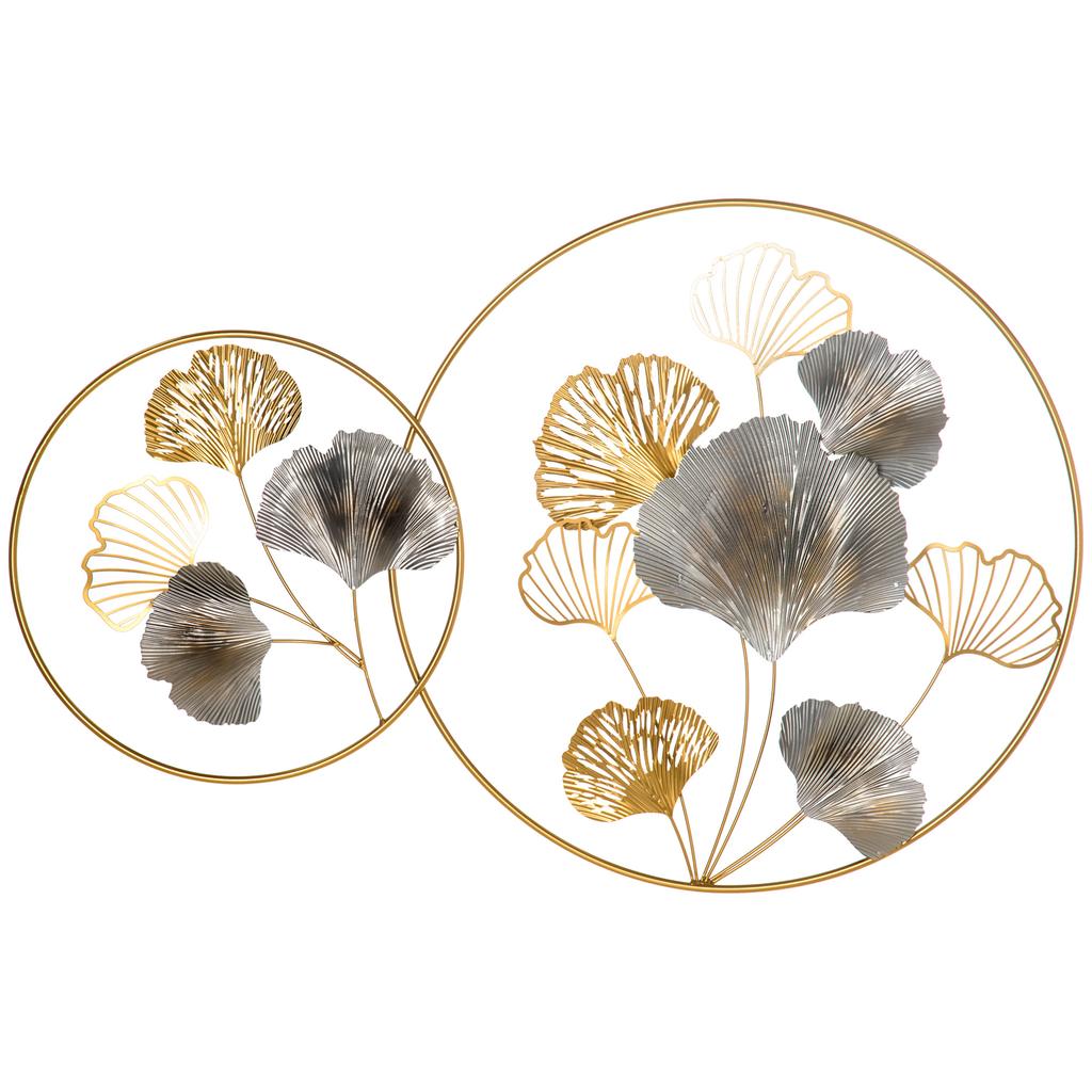 Large Metal Wall Art, Modern Hanging Wall Sculpture with Unique Multi-leaf Design