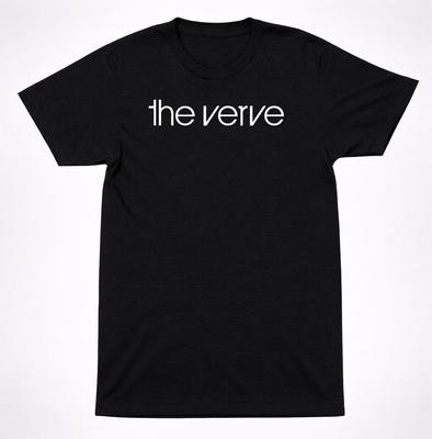 La T-Shirt Logo Verve Rock Alternativo Britpop Band Minimal Black Tee