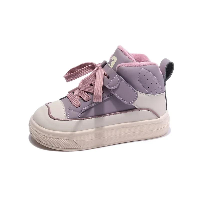 High Top Children Casual Shoes Winter Sneakers for Kids Boys Girls Non-slip Sport Shoes for Child Trainers Booties G10201
