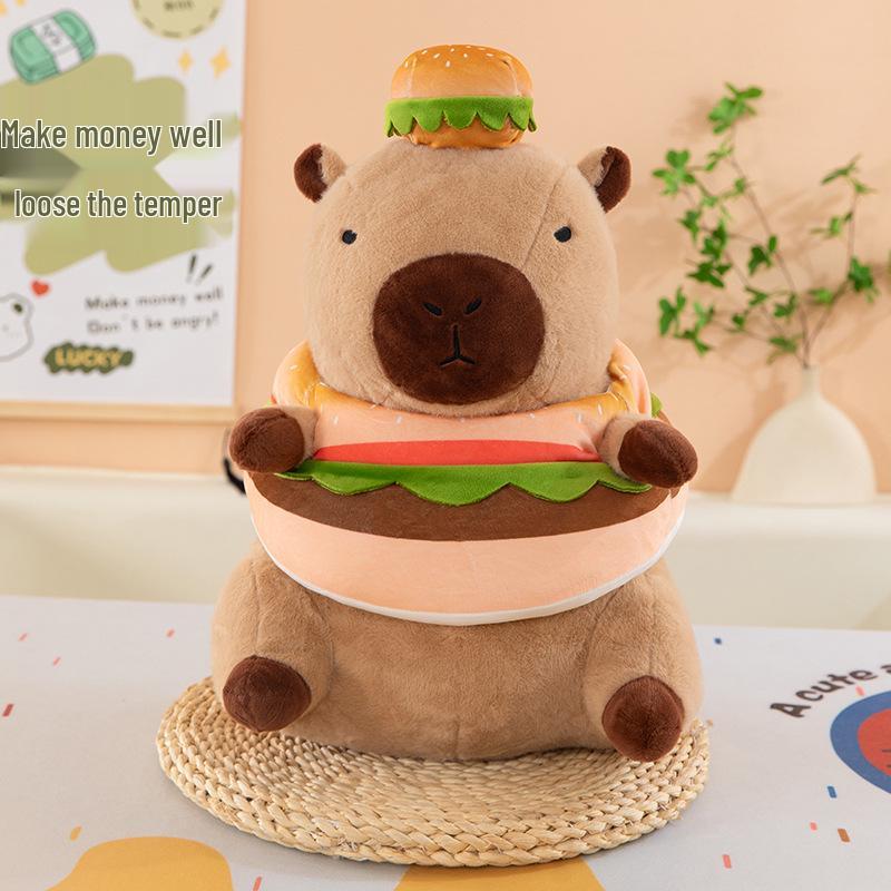 Cute & Funny Capybara Plush Toy with Removable Clothes