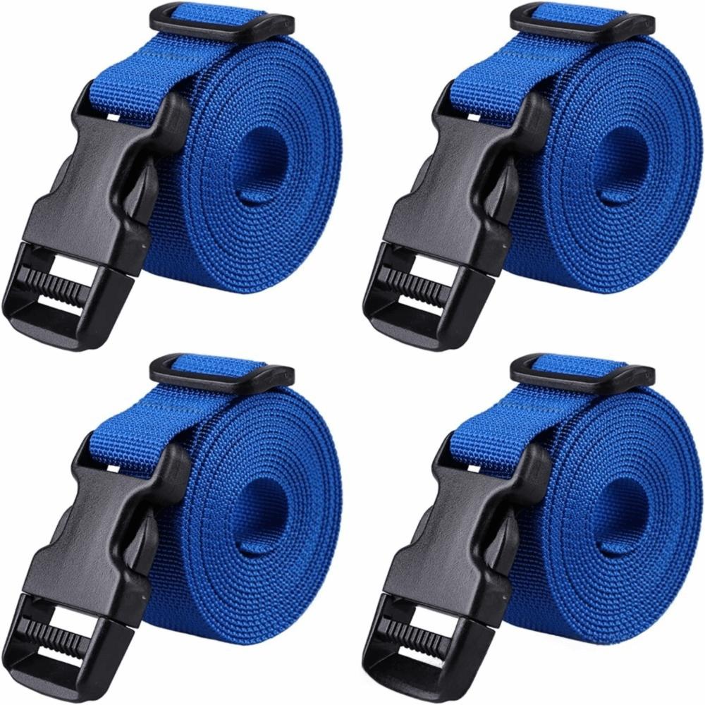 

4 Pcs 78 X 1 Travel Luggage Strap Portable Baggage Secure Strap Luggage Straps Outdoor Hiking синій