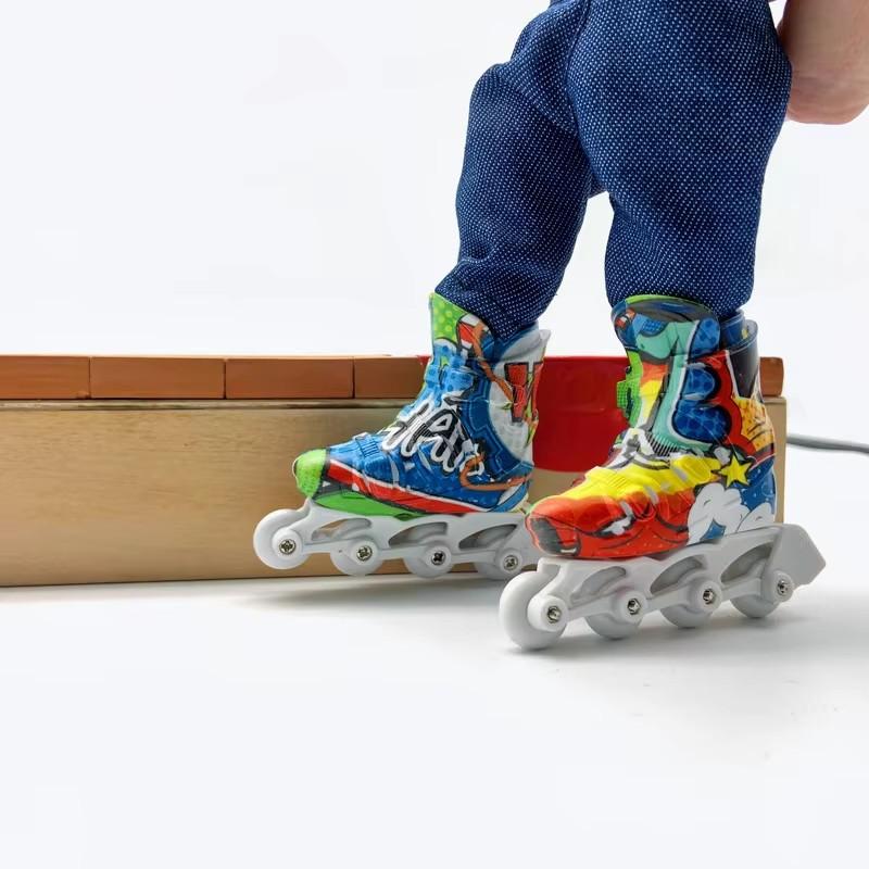 Mini Prstové Dětské Skateboardové Boty Hračky Zábavná Hračka Pro Rozvoj Dětské Manuální Zručnosti Interaktivní Dárek k Narozeninám na Večírek