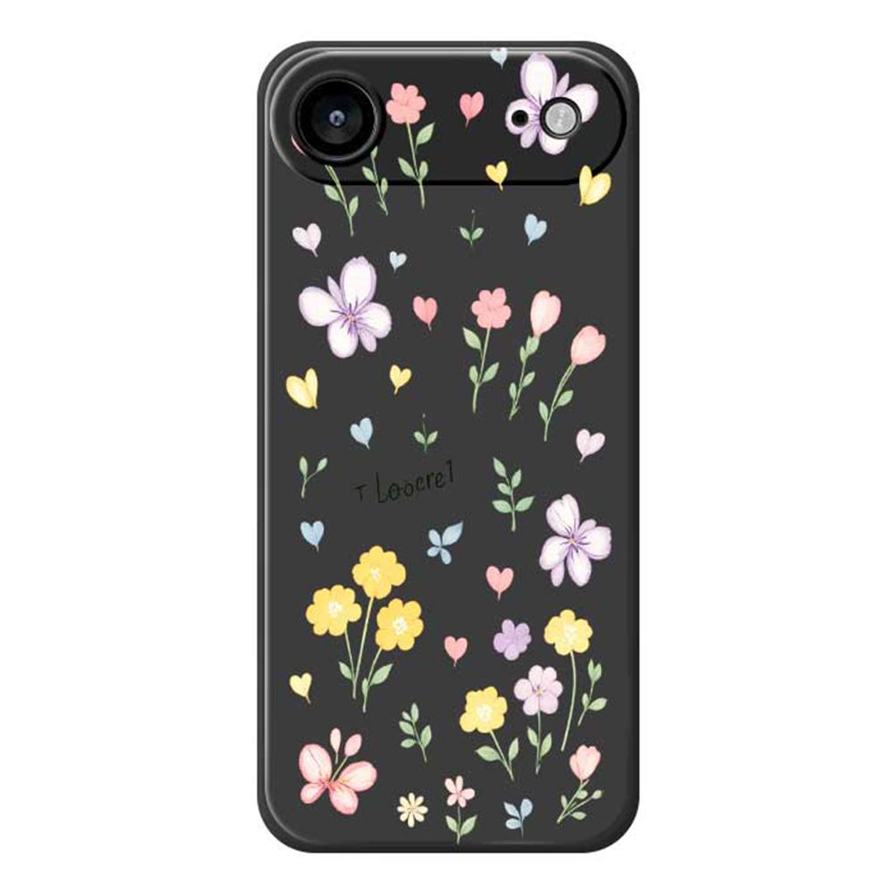 For iPhone Air Case Small Flowers Pattern Printing Straight Edge TPU Phone Back Cover