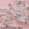 30/50/100pcs large hole bead 14mm European pen bead bracelet jewelry making interval bead pendant operation Christmas bead pen lamp handicraft DIY