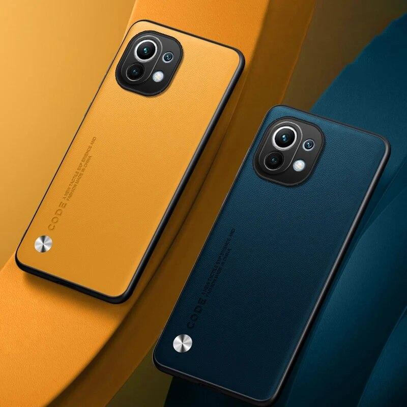 Luksusowe skórzane etui do Xiaomi Mi 11 Lite 5G NE 11T Pro Mi11 okładka silikonowa ochrona etui na telefon do Xiaomi Mi 11 Ultra 11i 11X