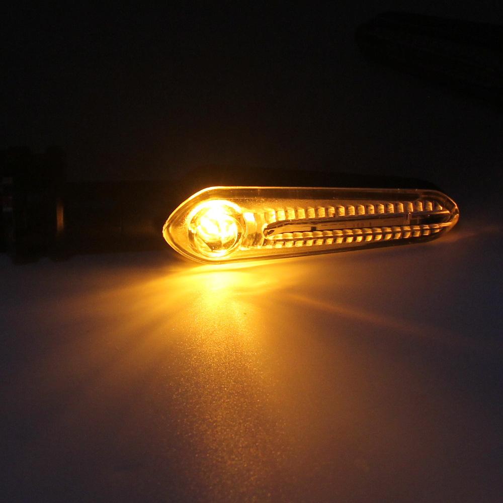 

New 2x Clear LED Turn Signal Light Indicator Lamp For Yamaha MT-07 FZ07 YZF R1 R3 R6