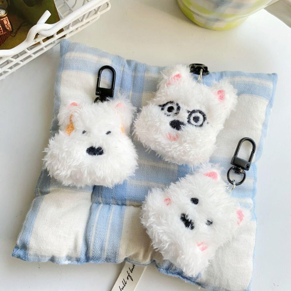 

Cartoon Cute Plush Puppy Keychain Korean Car Keyring Accessories Backpack Hangings Pendant Student style 3