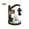Resin Craftsmanship Ornament Halloween Witch/Ghost LED Lamp, Gothic with Warm Light for Unique Gift Home Decor, Desktop Spooky Night Party Decor Theme