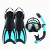 Mask Fin Snorkel Set, Travel Size Snorkeling Gear for Adults with Panoramic View Anti-Fog Mask, Trek Fins, Dry Top Snorkel 3in1