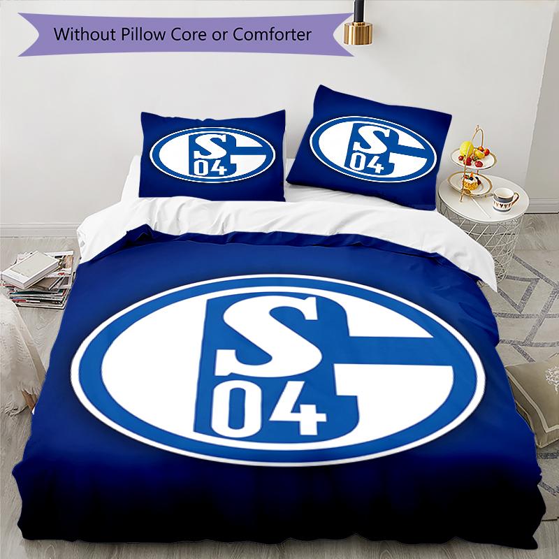 3pcs Football Team (48) Design Cover Set - HD Printed Bedding with 1 Cover and 2 Pillowcases - Perfect for Home and Dorm Decor