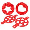 2pcs Non-Stick Silicone Egg Ring Star Heart Egg Cooker Pan Pancake Maker  Home Kitchen DIY Baking