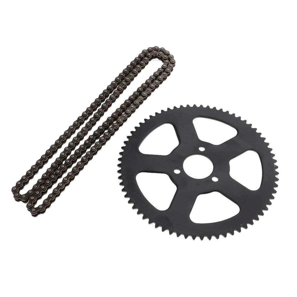 25H 68T 68 Tooth Rear Sprocket + Chain fit for 49CC Mini Small Sports Car Pocket Bike 2 Stroke Off-Road Motorcycle Pinion Chain Drive Gear