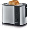 Compact Automatic Toaster - SEVERIN - AT 2589 - Compact 1-slice Toaster - Browning Setting - Stainless Steel/black