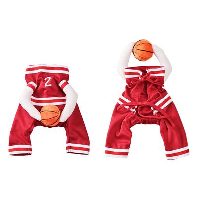 Halloween Basketball Haustierkostüme Verstellbar Lustige Party Welpenbekleidung Sportspieler Cosplay Kleidung Für Kleine Hunde Katzen Chihuahua