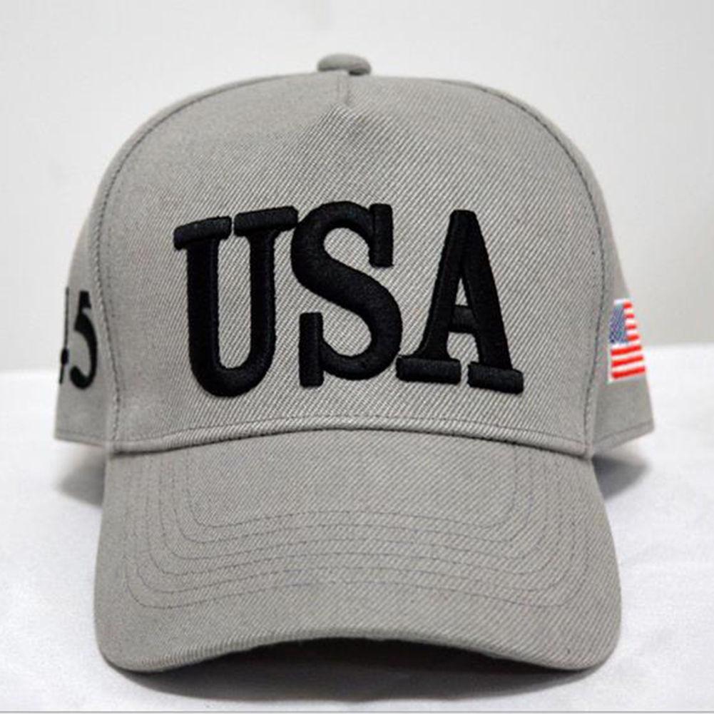 

Usa Trump President Hat Make America Great Again Us Flag 5color Cap Cap Baseball сірий колір